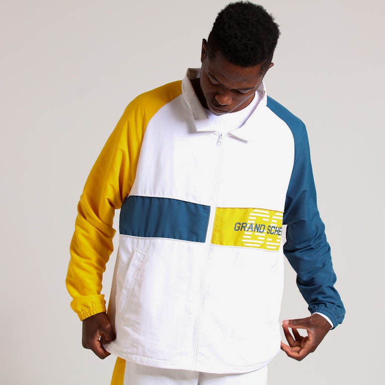 Grand Scheme Off Side Jacket White/Blue/Yellow