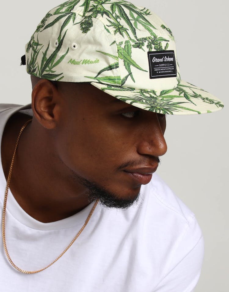 Grand Scheme Maui Wowie 5 Panel Cap Cream