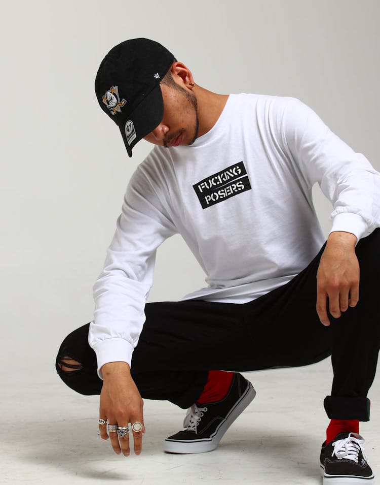 Los Angeles RadYo! Fxcking Posers LS Tee White