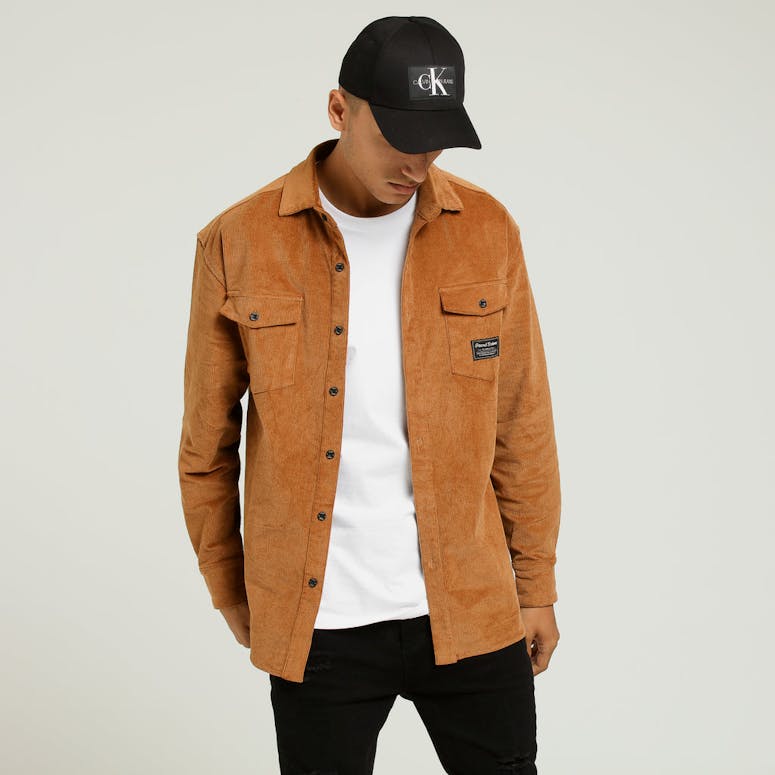 Grand Scheme Corduroy Button Up Toasted Peanut