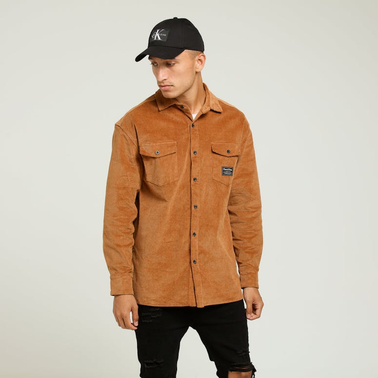 Grand Scheme Corduroy Button Up Toasted Peanut