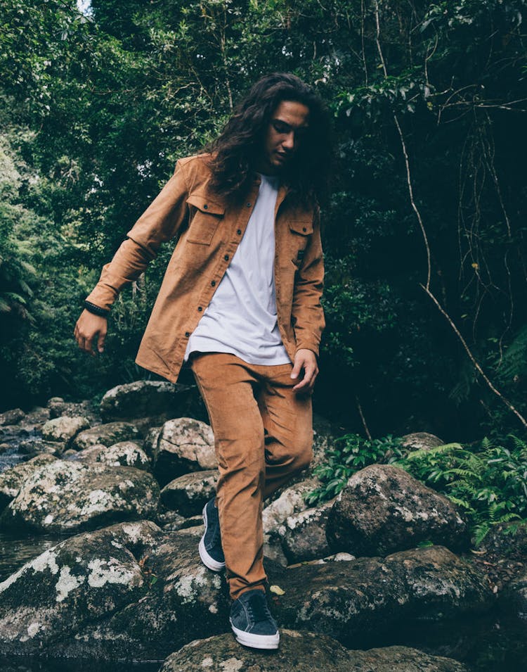 Grand Scheme Corduroy Button Up Toasted Peanut