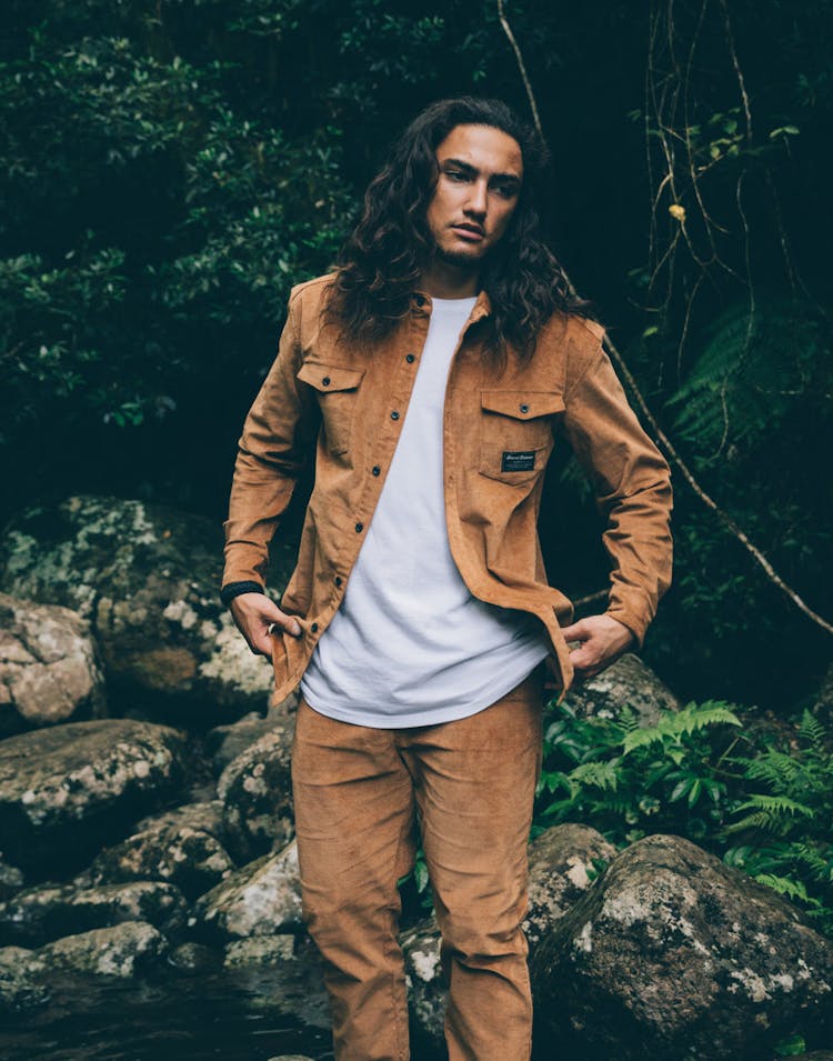 Grand Scheme Corduroy Button Up Toasted Peanut
