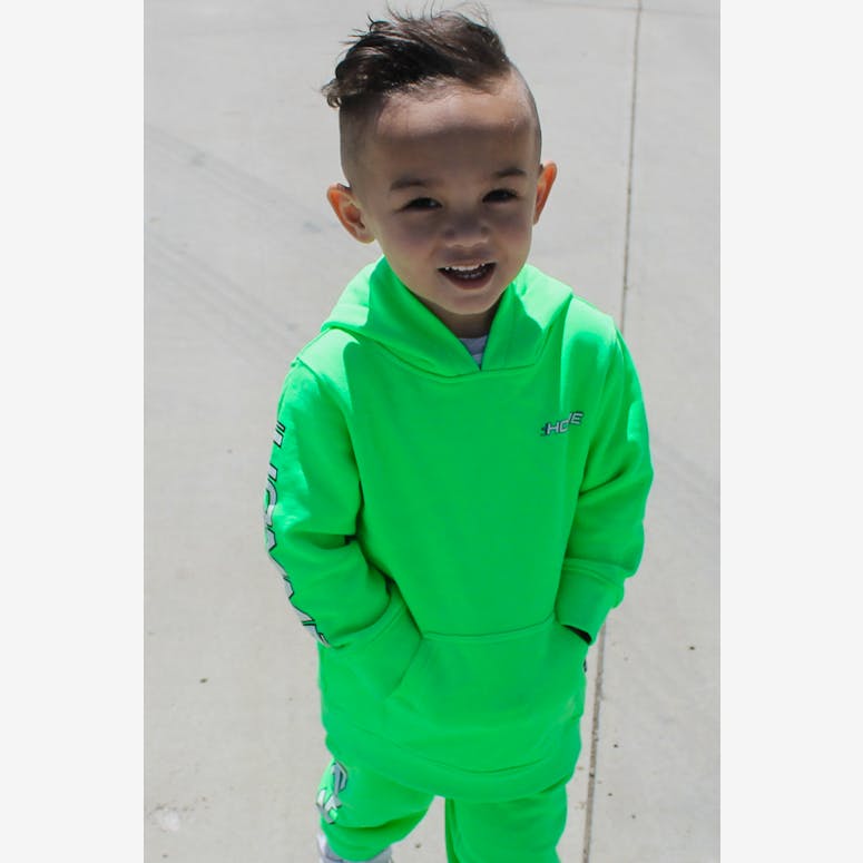 Lil Hommé Neon Sport LS Hood Neon Green