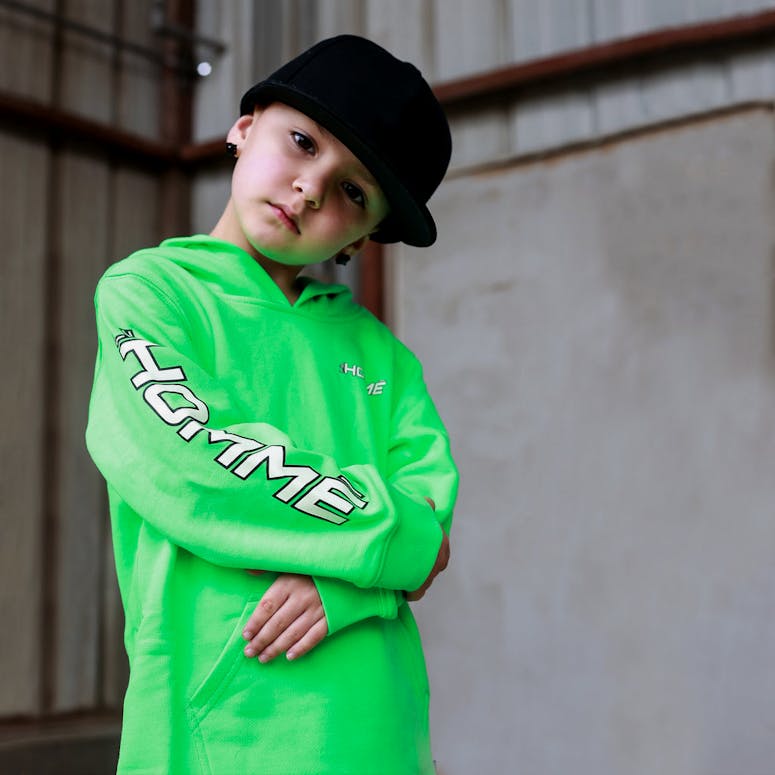 Lil Hommé Neon Sport LS Hood Neon Green