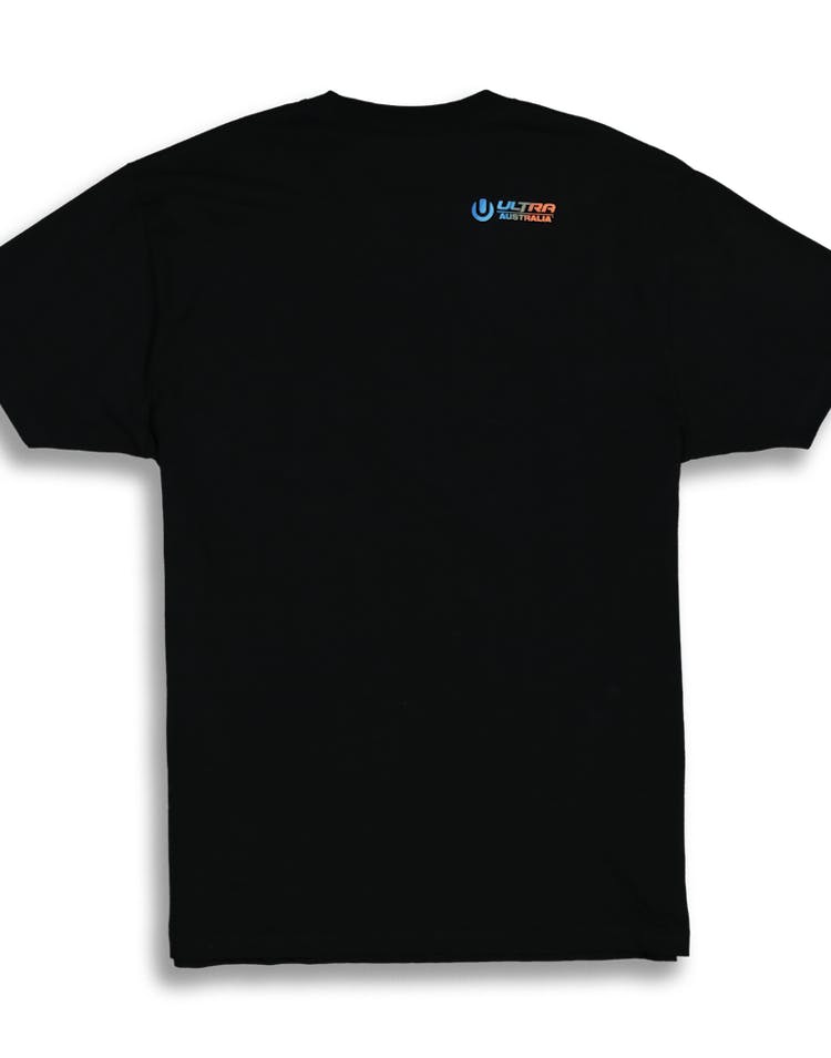 Ultra Australia Music Merch Font Logo Tee Black