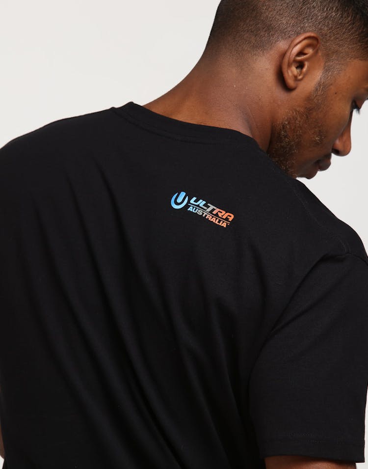 Ultra Australia Music Merch Font Logo Tee Black