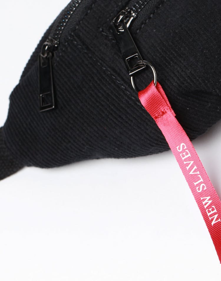 New Slaves Corduroy Bum Bag Black