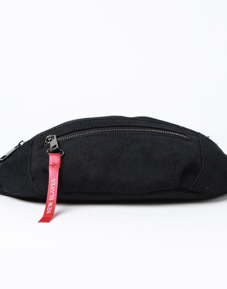 New Slaves Corduroy Bum Bag Black