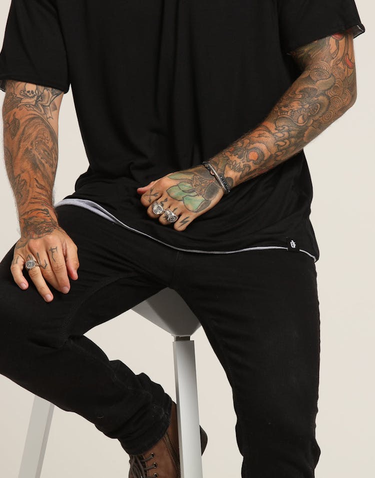 District Goods Ancient Reversible Tee Black/Grey