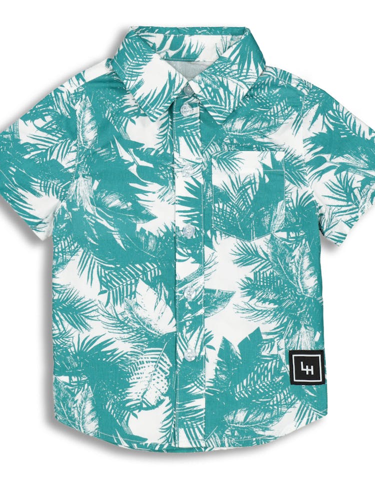Lil Hommé Botanic Button-Up Shirt White/Blue