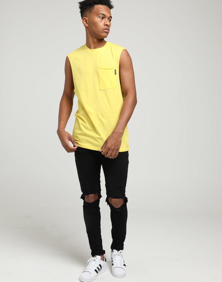 Dead Studios Pocket Muscle Tank Yellow