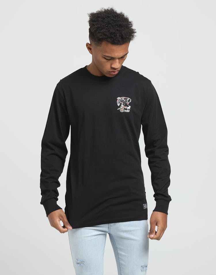 RATS GET FAT ATTACK LS TEE BLACK