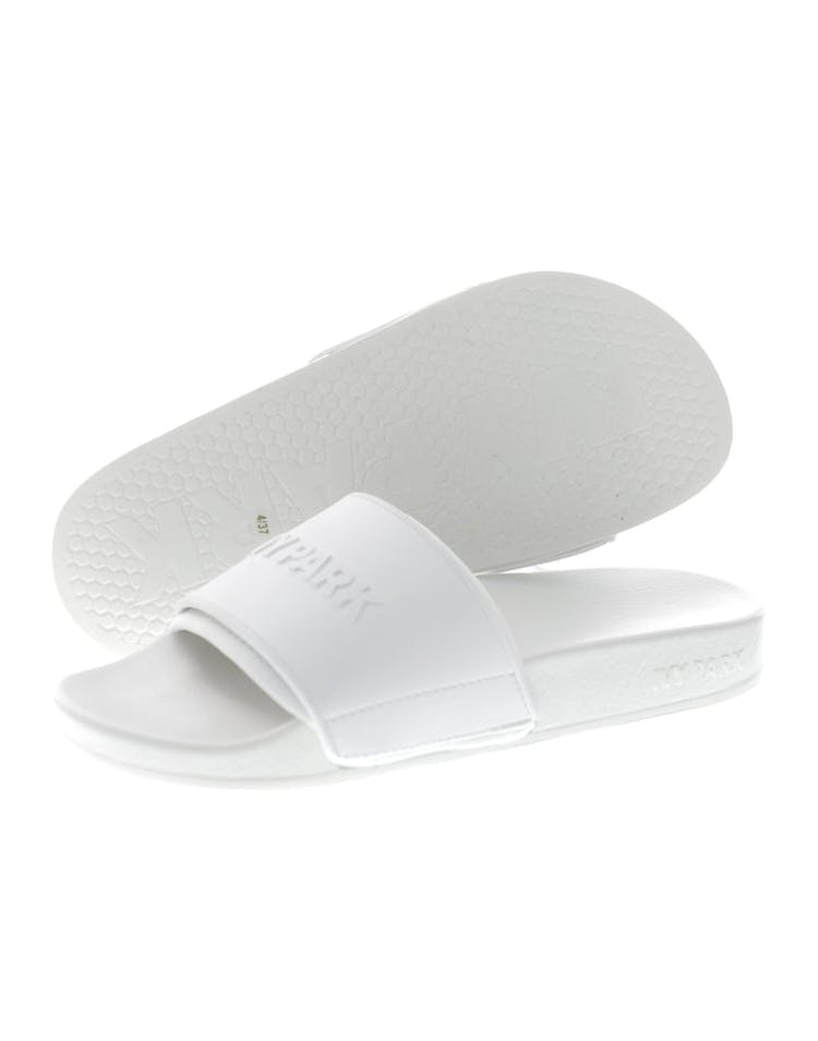 Ivy Park Neo Lined Embossed Logo Slides White