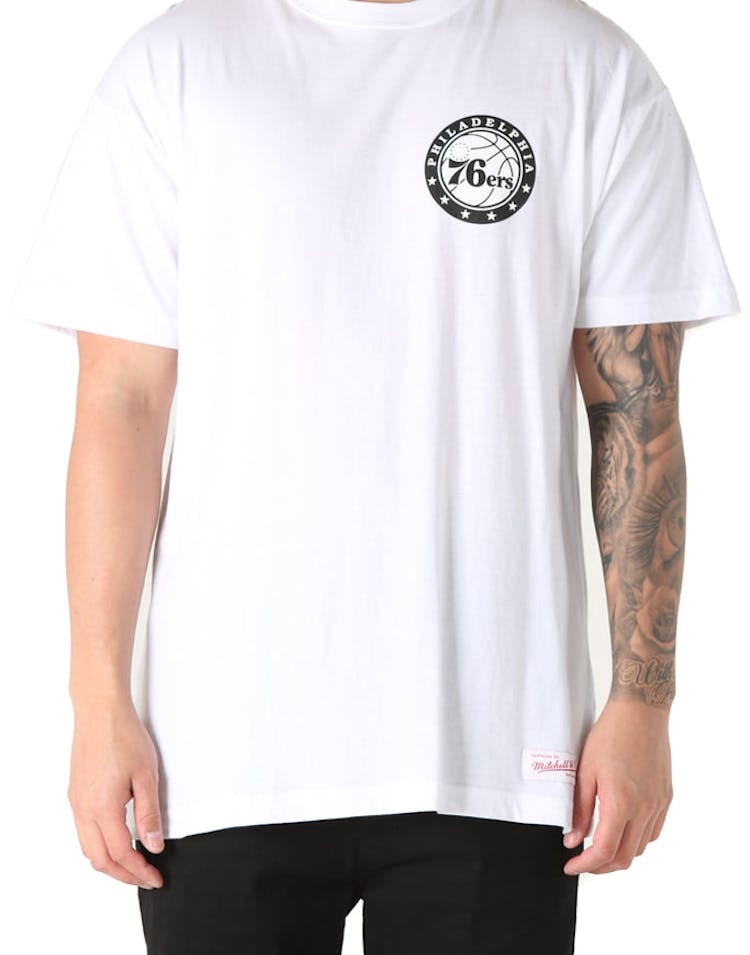 Mitchell & Ness Philadelphia 76ers Mono Logo Tee White