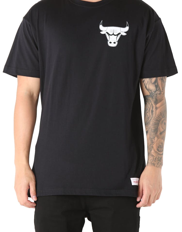 Mitchell & Ness Chicago Bulls Mono Logo Tee Black
