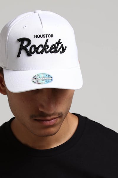 Mitchell & Ness Houston Rockets Basic Script 110 Snapback White/Black