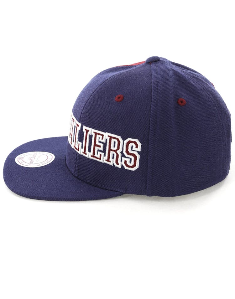 Mitchell & Ness Cleveland Cavaliers Hexagon Snapback Navy/Burgundy