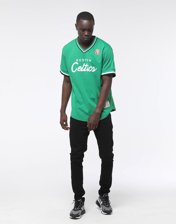 Mitchell & Ness Boston Celtics Mesh V Neck Green