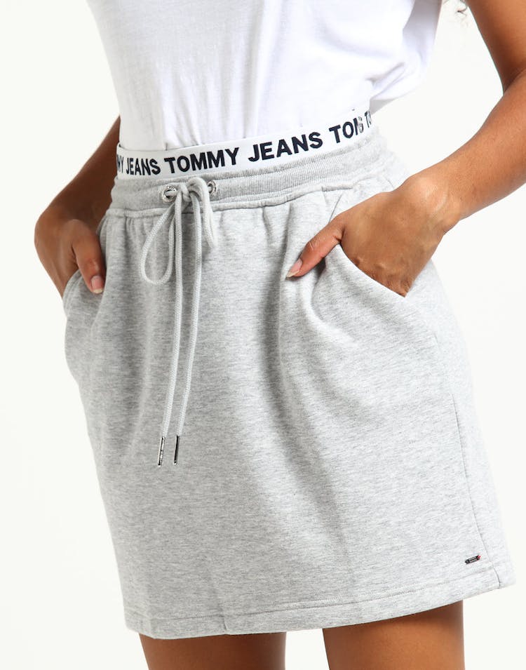 Tommy Jeans Women's TJW Casual Sweat Skirt Pale Grey