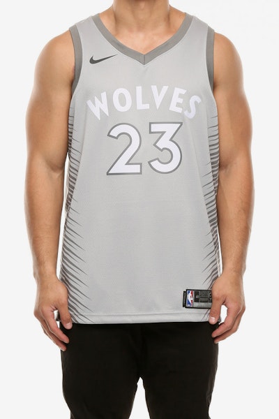Jimmy Buttler #23 Minnesota Timberwolves Nike City Edition Swingman Jersey Silver