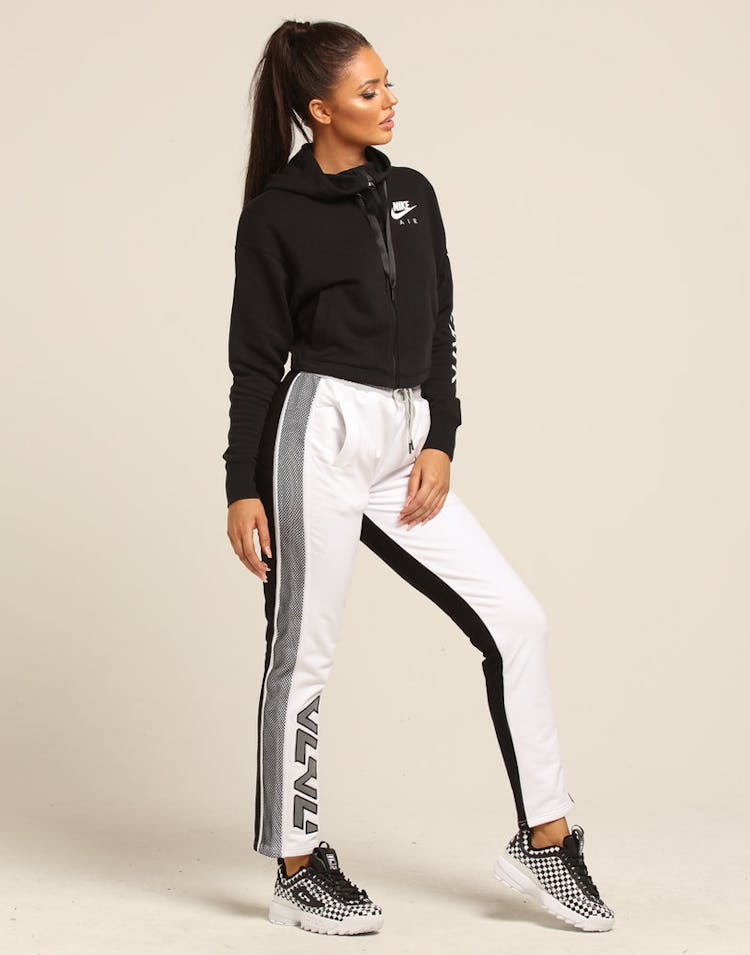 Nike Women's NSW Full Zip Fleece Hoodie Black/White