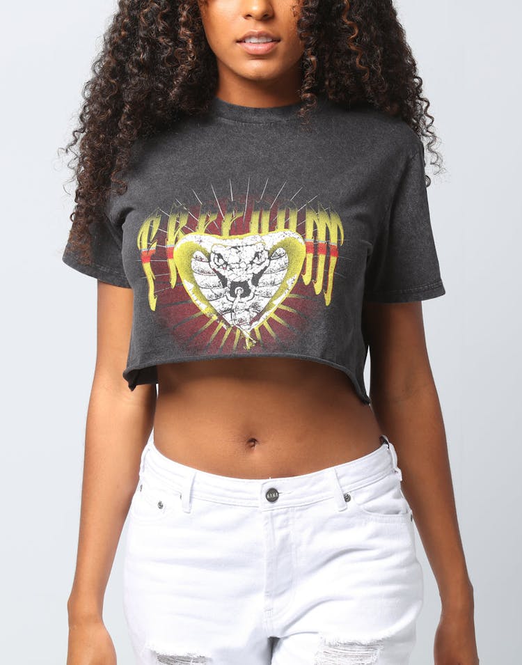 Nana Judy Women's Nash Crop Tee Vintage Black