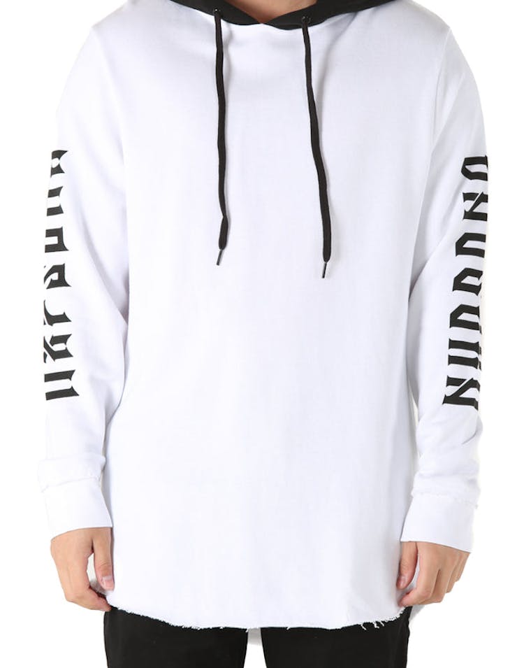 Nena and Pasadena Spearhead Hooded Sweat Black/White