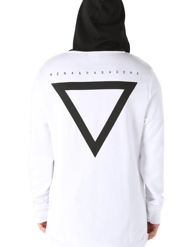 Nena and Pasadena Spearhead Hooded Sweat Black/White
