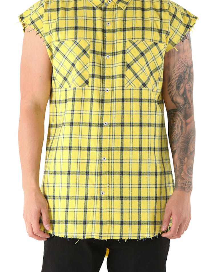 Sushi Radio Scorpion Sleeveless Shirt Yellow