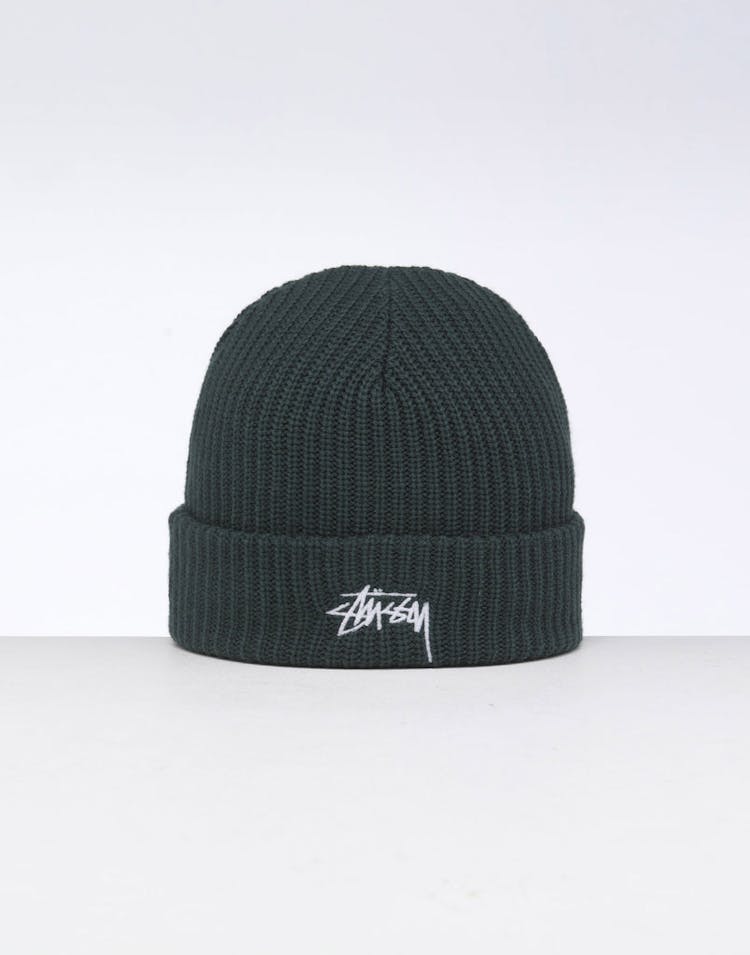 Stussy Stock Cuff Beanie Dark Bottle