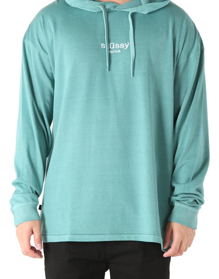 Stussy Lowerstock Jersey Hood Dark Green