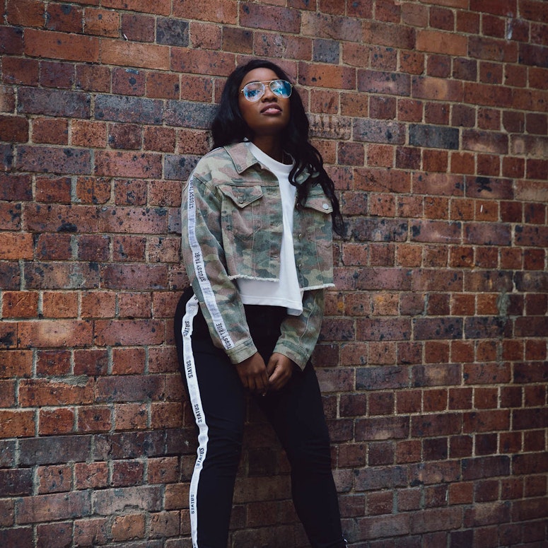 Stussy Women's Clique Jacket Camo Denim