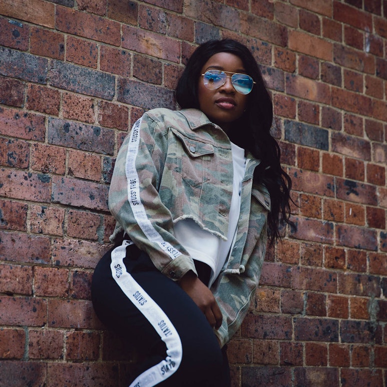 Stussy Women's Clique Jacket Camo Denim