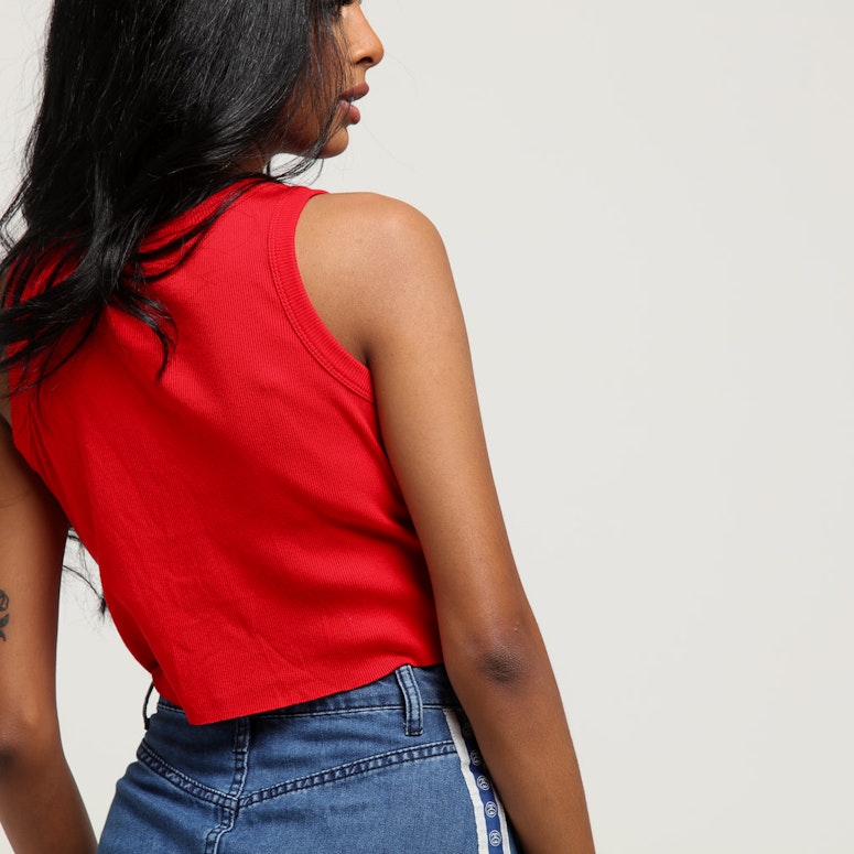 Stussy Women's Graffiti Bar Cut Off Tank Red