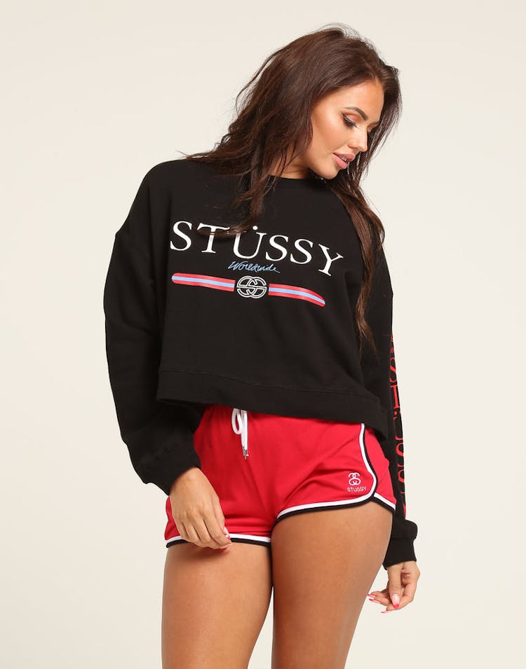 Stussy Women's Margo Crop Crew Black
