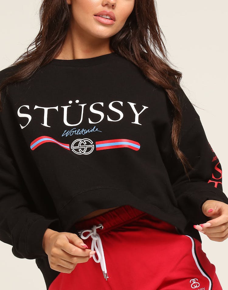 Stussy Women's Margo Crop Crew Black