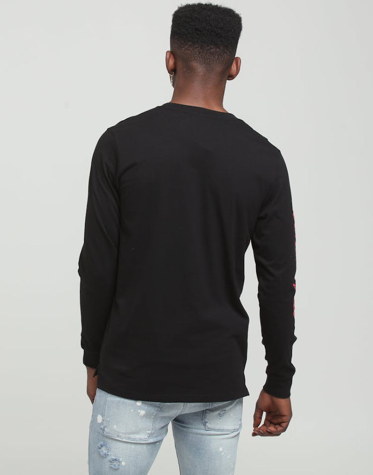 Mitchell & Ness Chicago Bulls Wordmark LS Tee Black