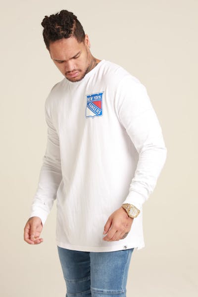 Majestic Athletic New York Rangers NHL C Crest L/S Tee White