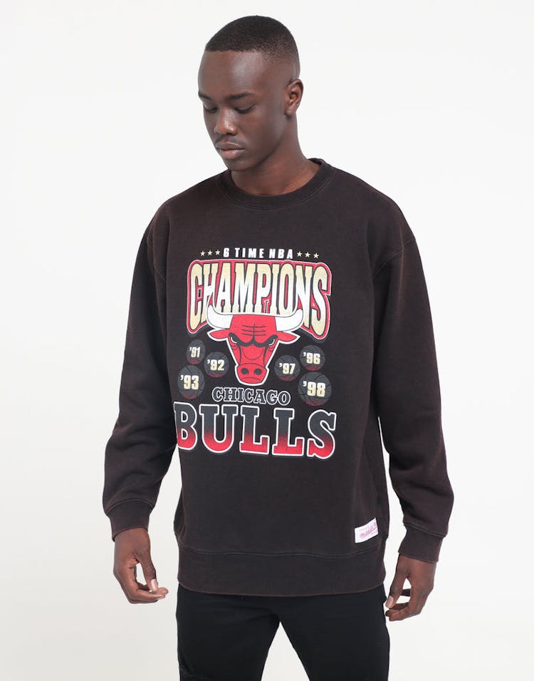 Mitchell & Ness Chicago Bulls Vintage Champs Crew Black