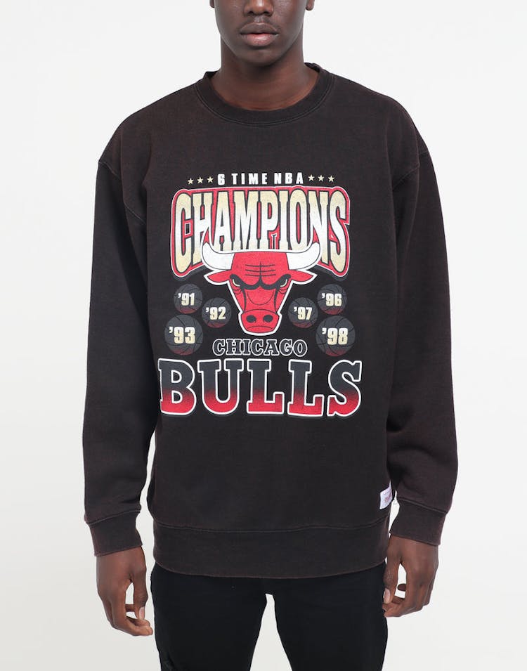 Mitchell & Ness Chicago Bulls Vintage Champs Crew Black