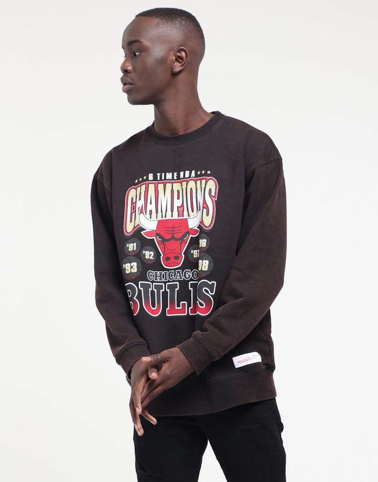 Mitchell & Ness Chicago Bulls Vintage Champs Crew Black