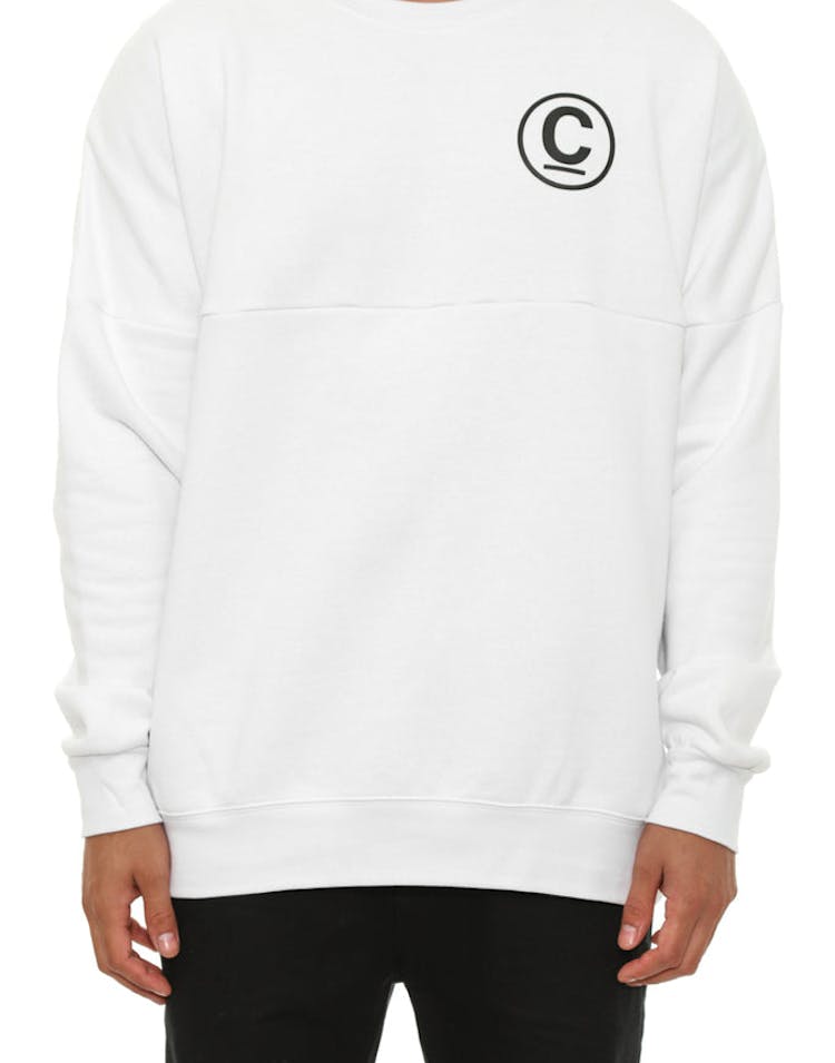 Thomas Crown Dolman Crew White