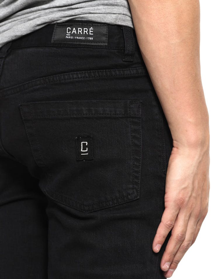 Courant Distress Knee Jean Black