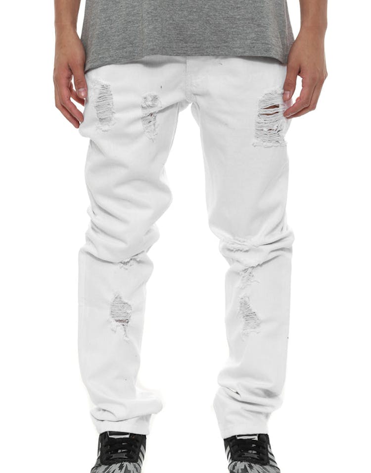 Consumed Denim Jean White