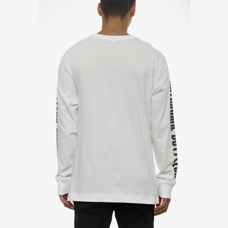 B Logo Long Sleeve Tee White/black