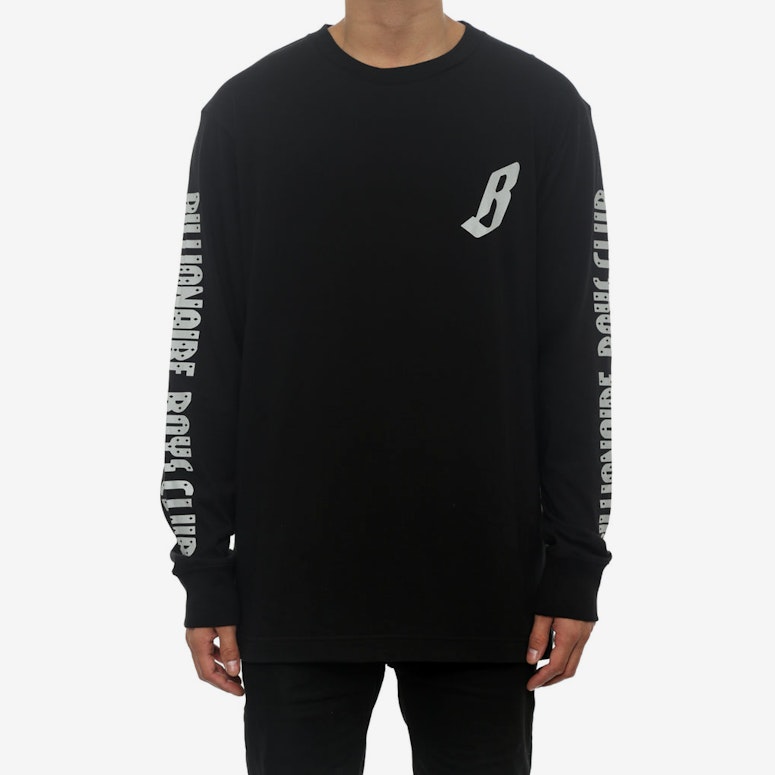 B Logo Long Sleeve Tee Black/grey