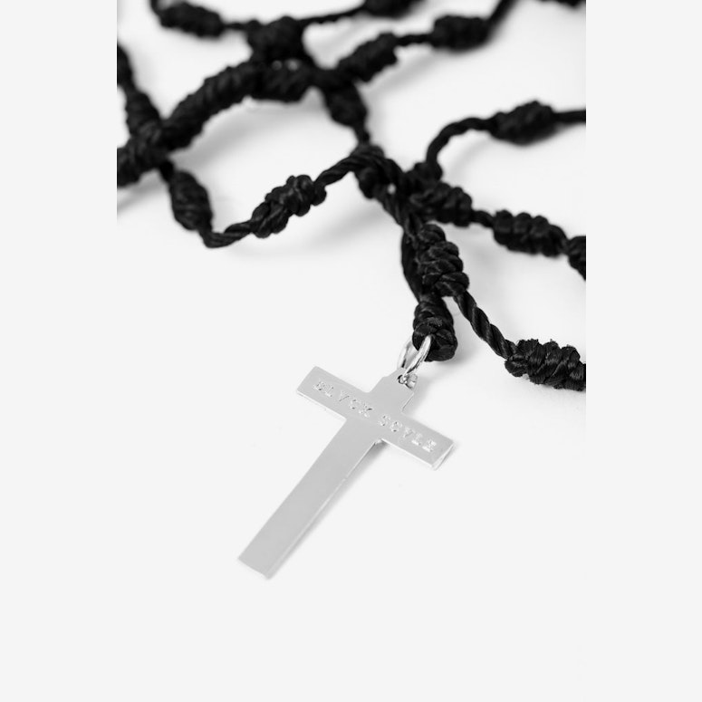 Rosario Necklace Silver/black