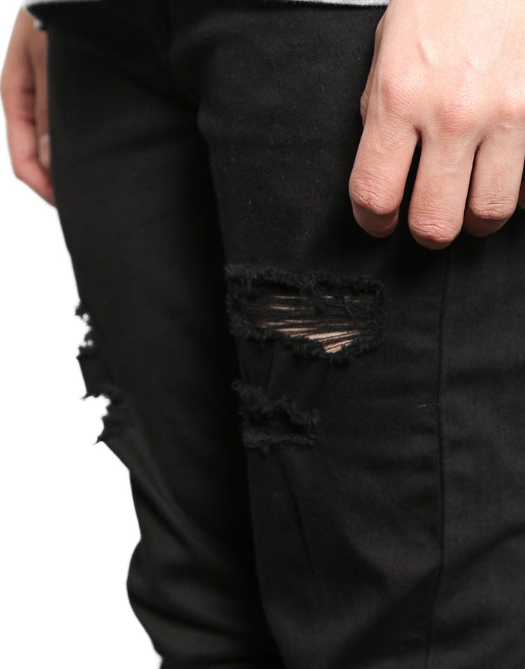 Thrashed Distresed Skinny Jean Black Wash