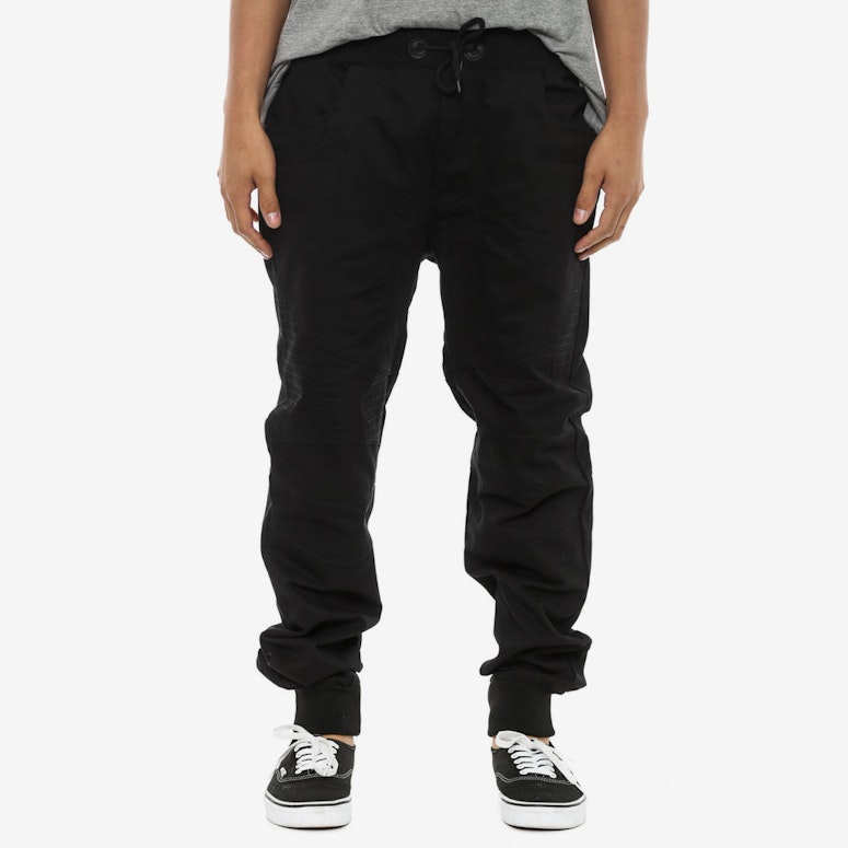 Cotton Moto Pants Black